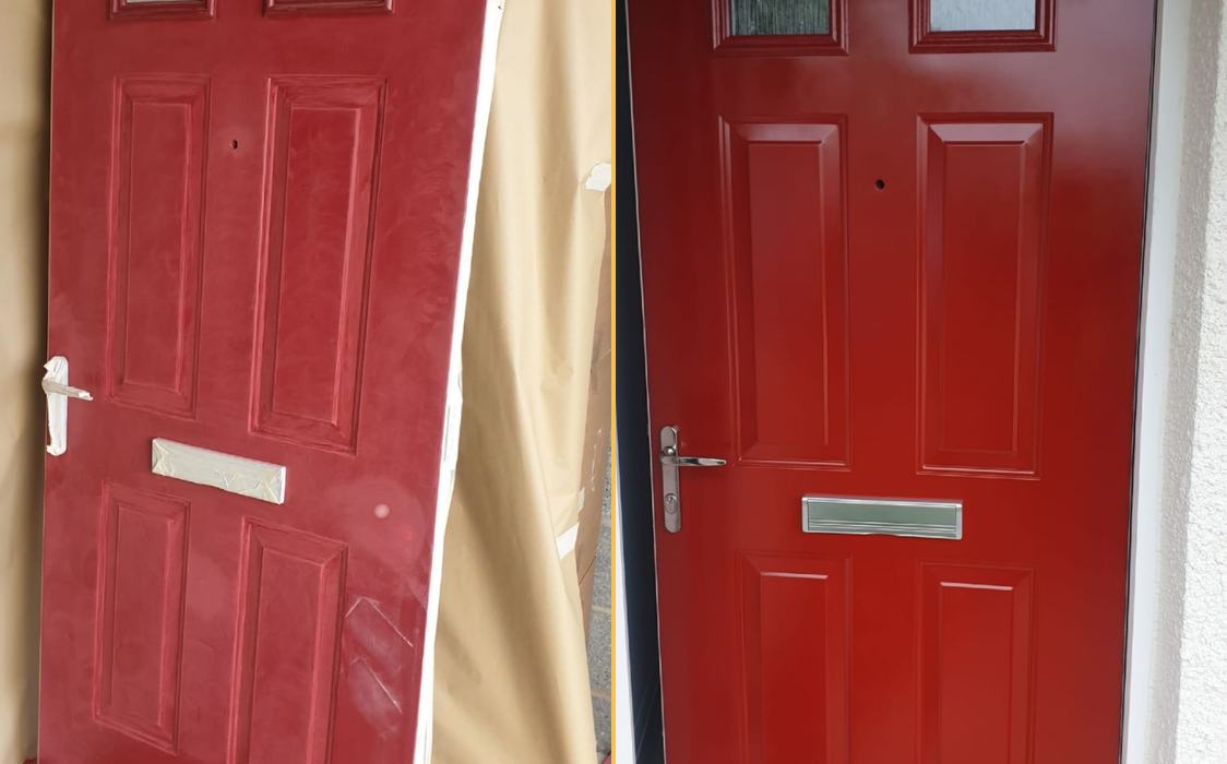 Composite door respray: before / after